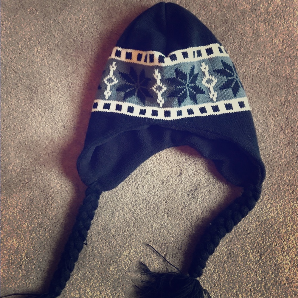 Nordic inspired fleece lined winter beanie/braids